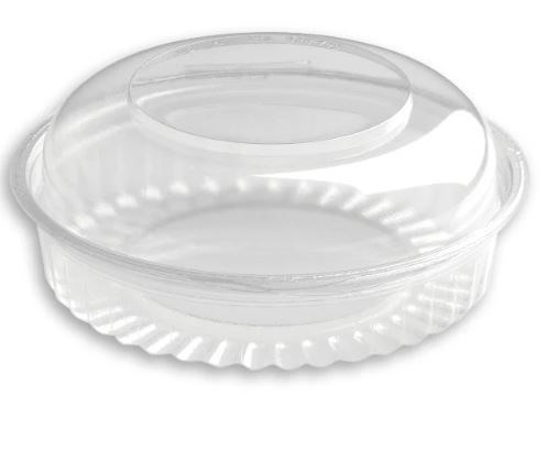 Cast Away Show Bowl 568ml/20oz Hinged Dome Lid PET Clear